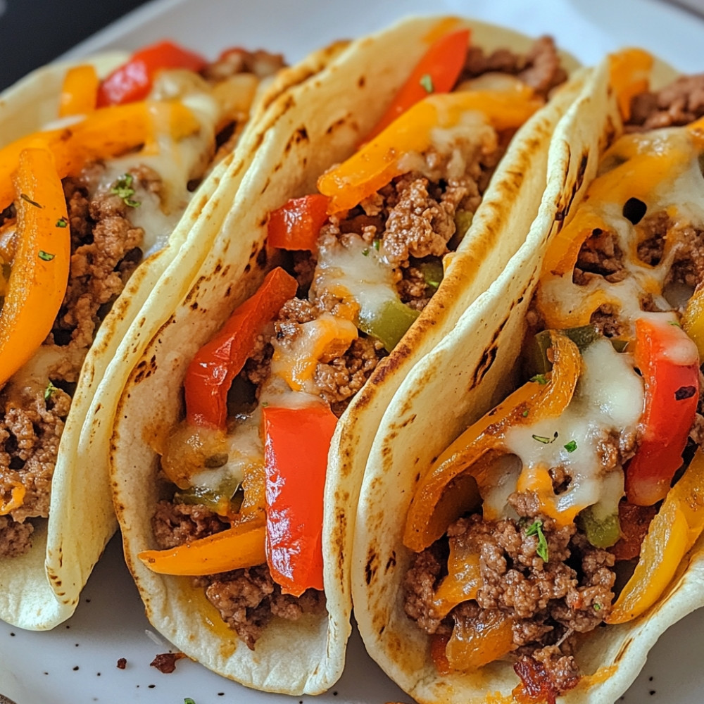 Barquettes style cheesesteak