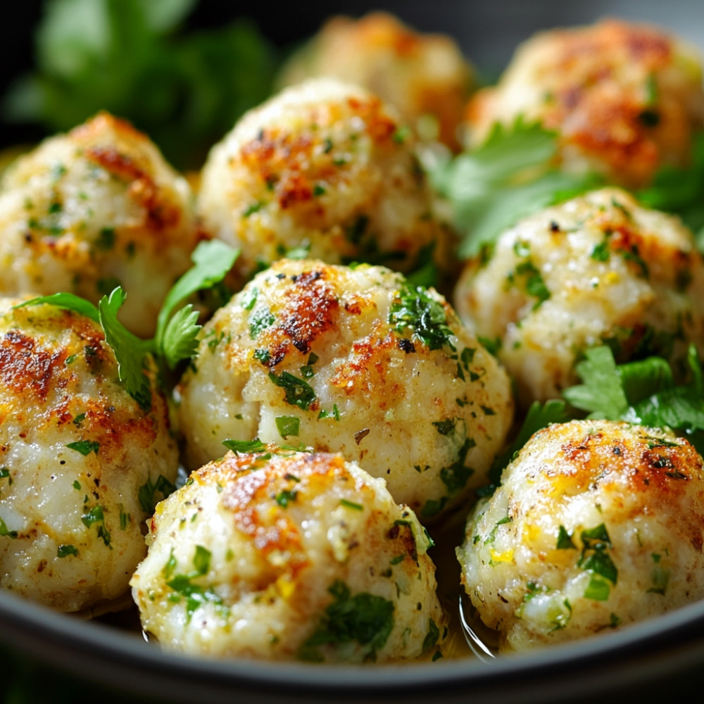 Boulettes de poisson aux herbes et citron confit