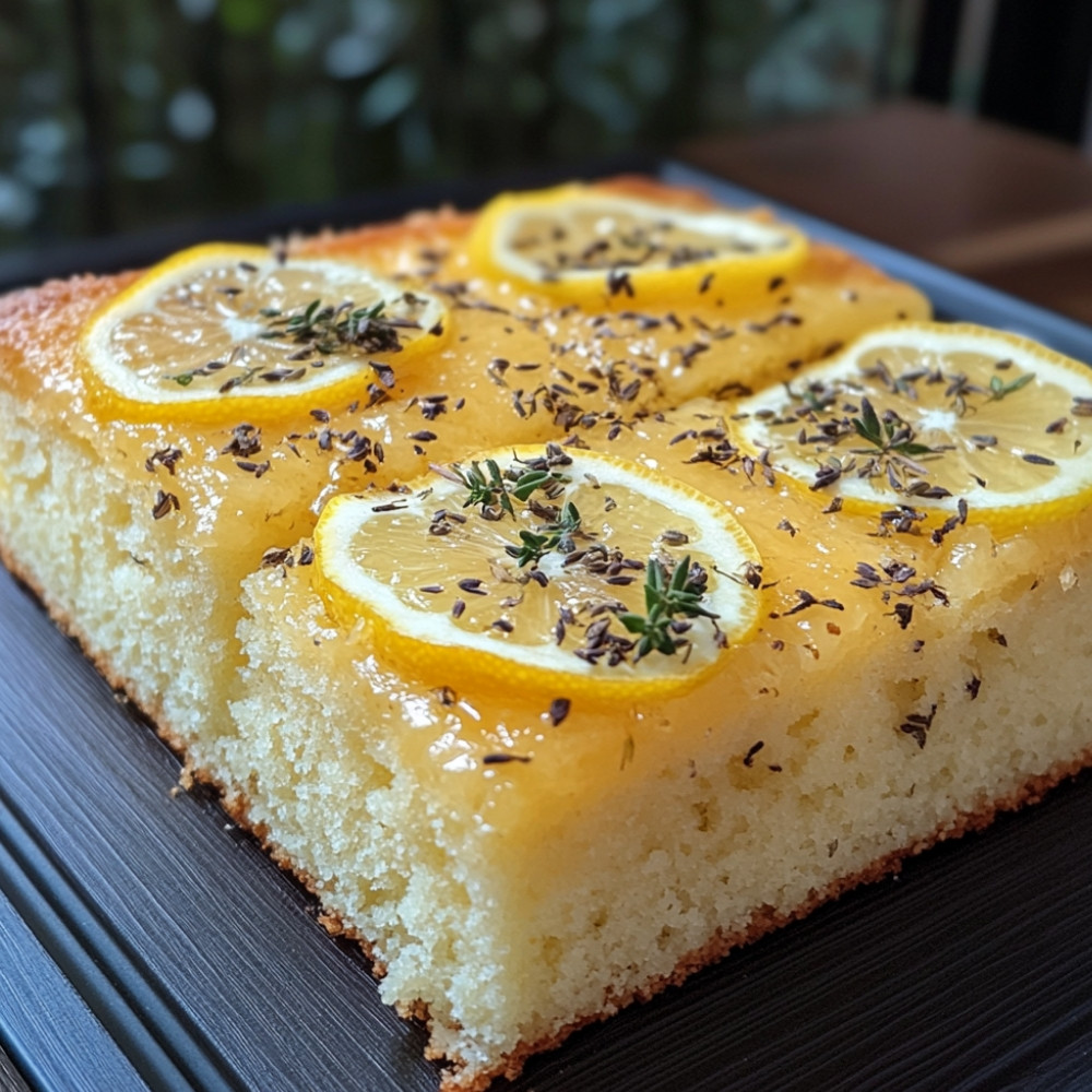 Ciasto cytrynowe z tymiankiem i jogurtem