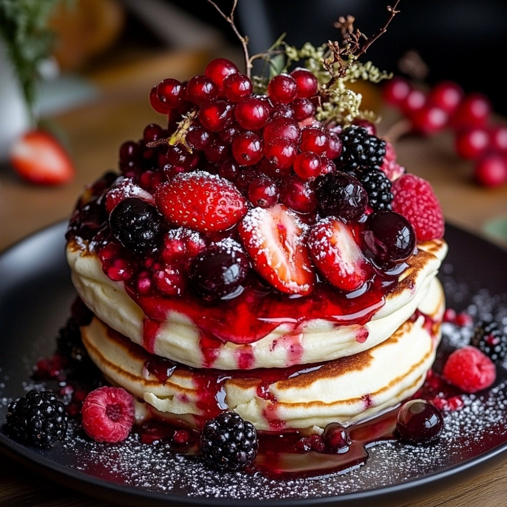 Ciasto naleśnikowe z owocami leśnymi