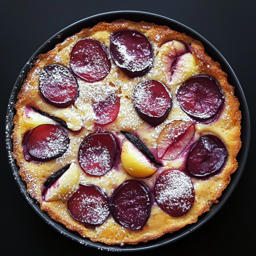 Clafoutis z śliwkami sezonowymi