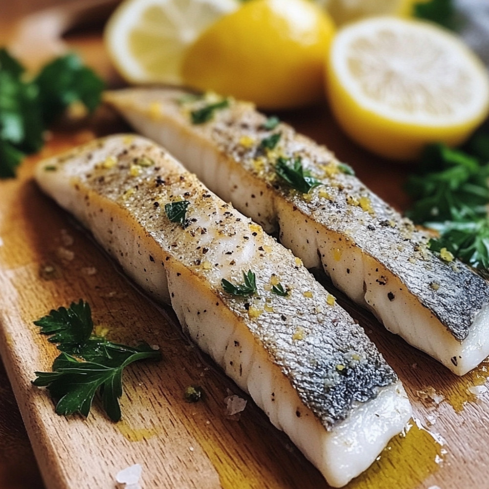 Filety rybne na liściach cytrynowca