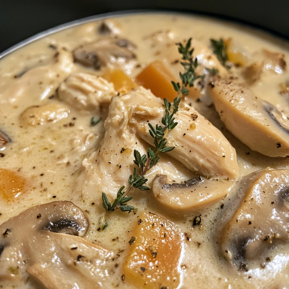 Kremowy gulasz z kurczaka