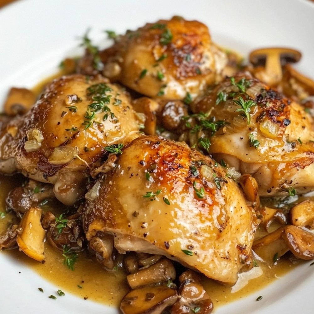 Kurczak z girolles i chanterelles