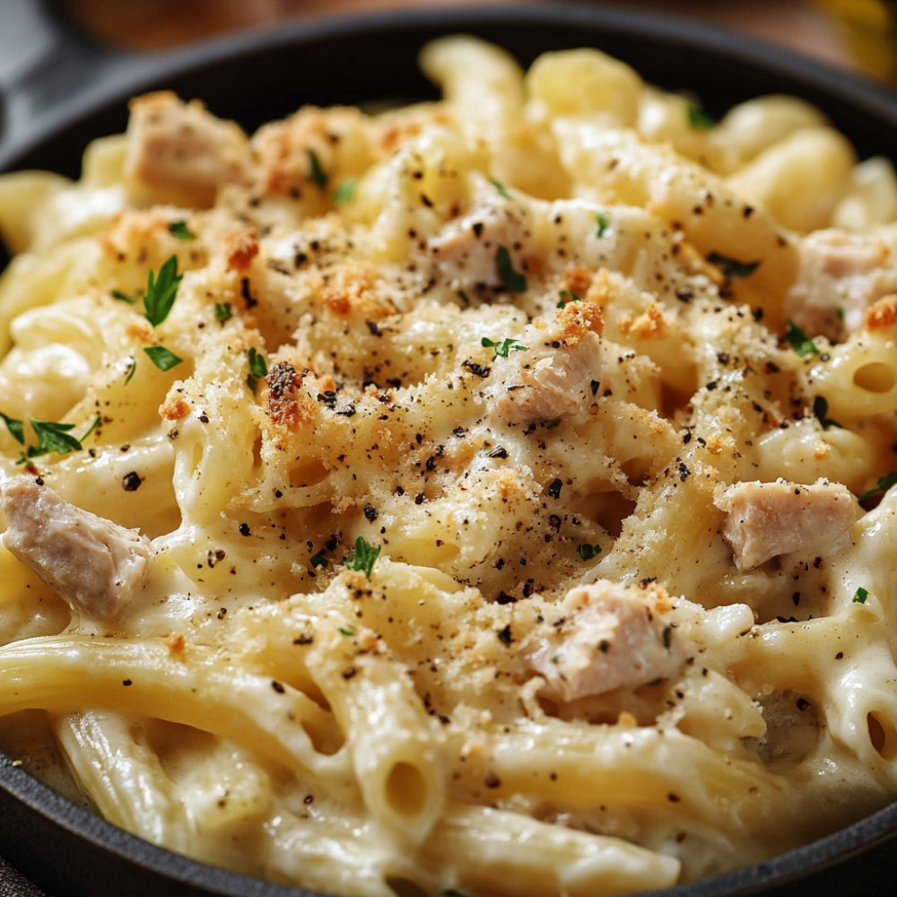 Makaron kremowy z tuńczykiem