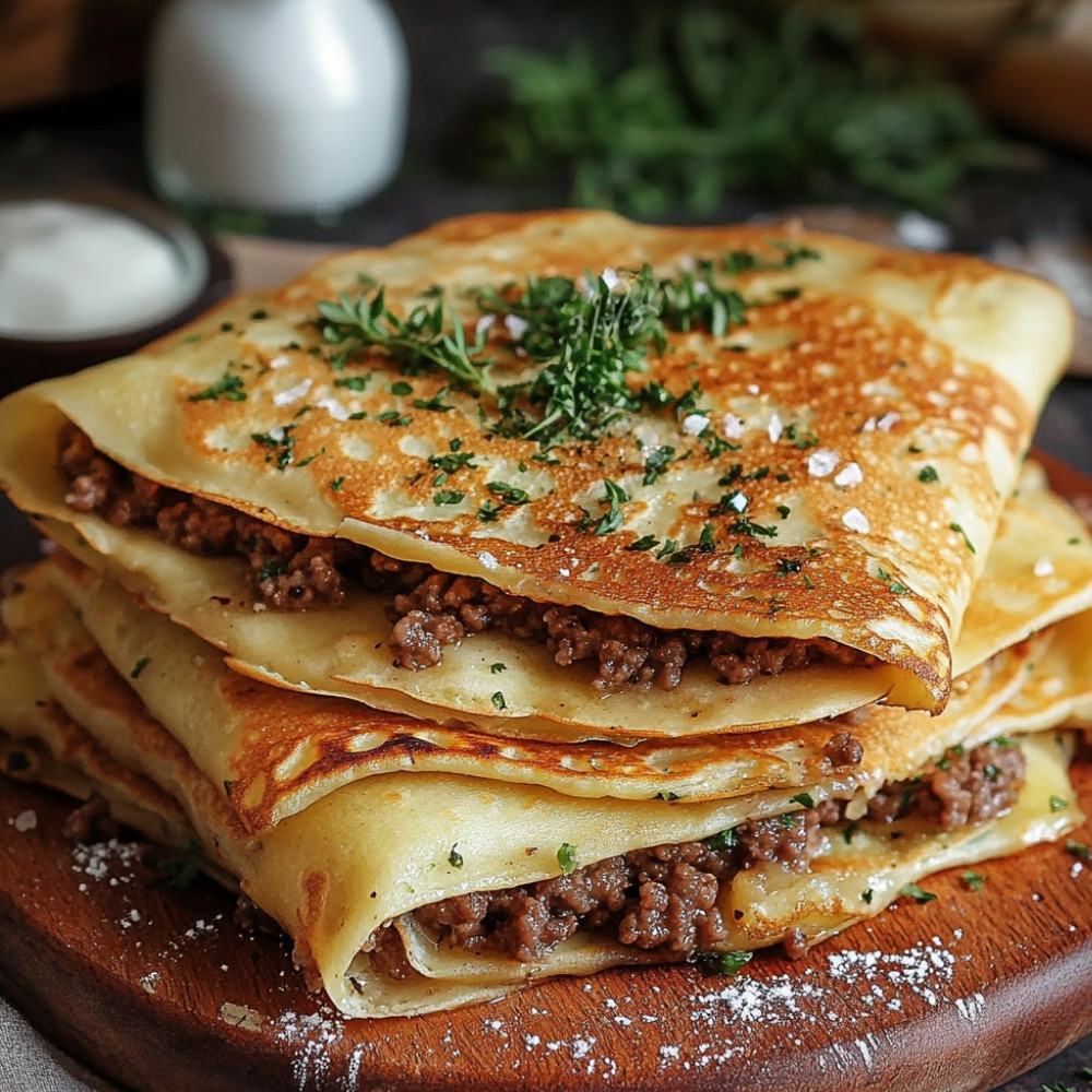 Naleśniki zapiekane z wołowiną