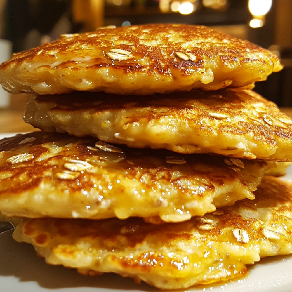 Placuszki bananowe z płatkami owsianymi