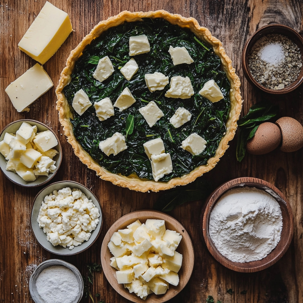 Quiche z boćwiną i serem kozim