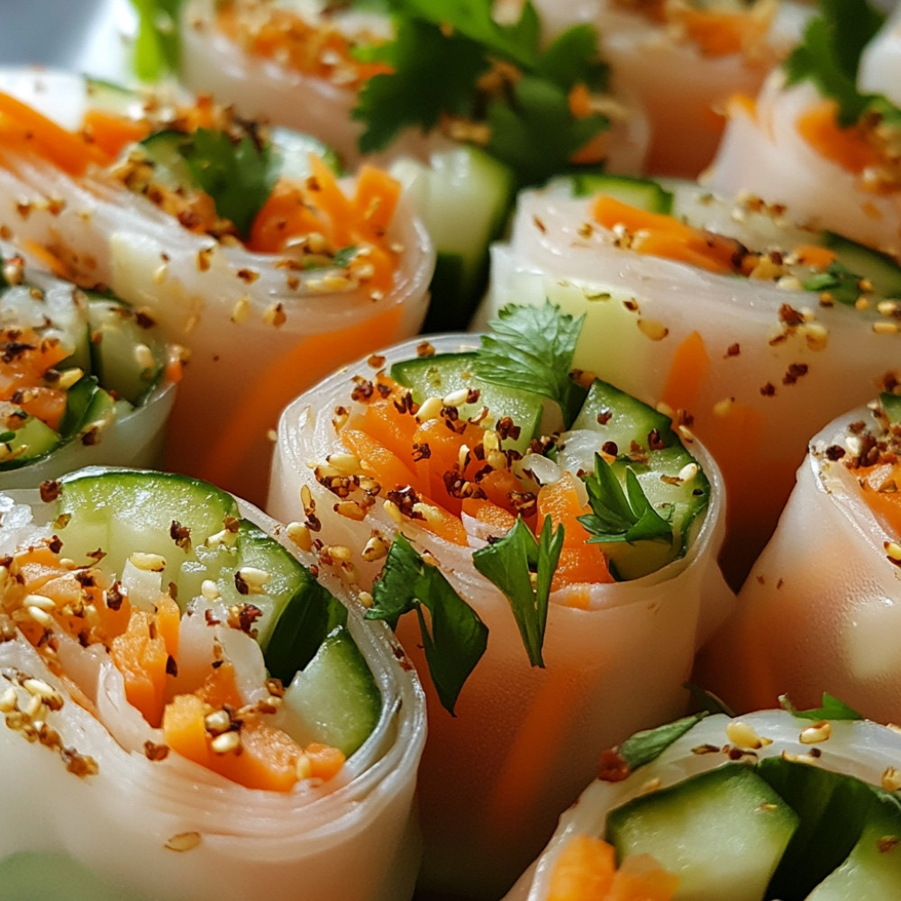Rouleaux de printemps au kimchi de daikon