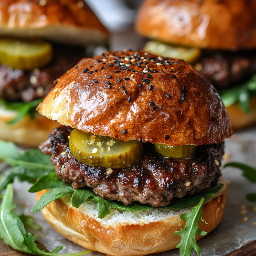 Slider z rostbefem na bułeczkach brioche