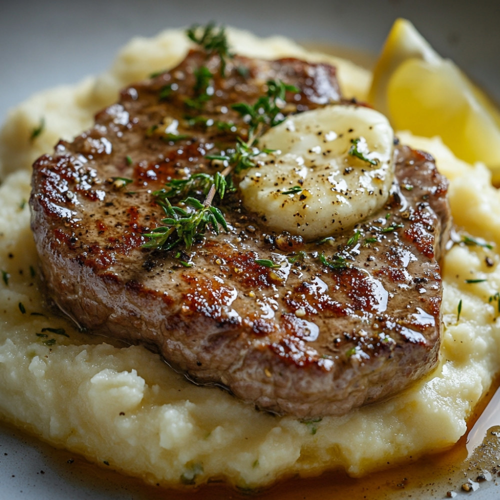 Steak z kalafiora i puree z kalafiora