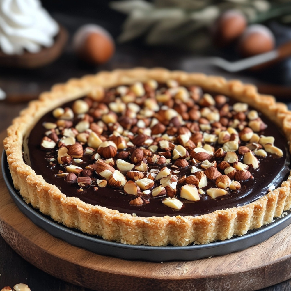 Tarte chocolat noisette
