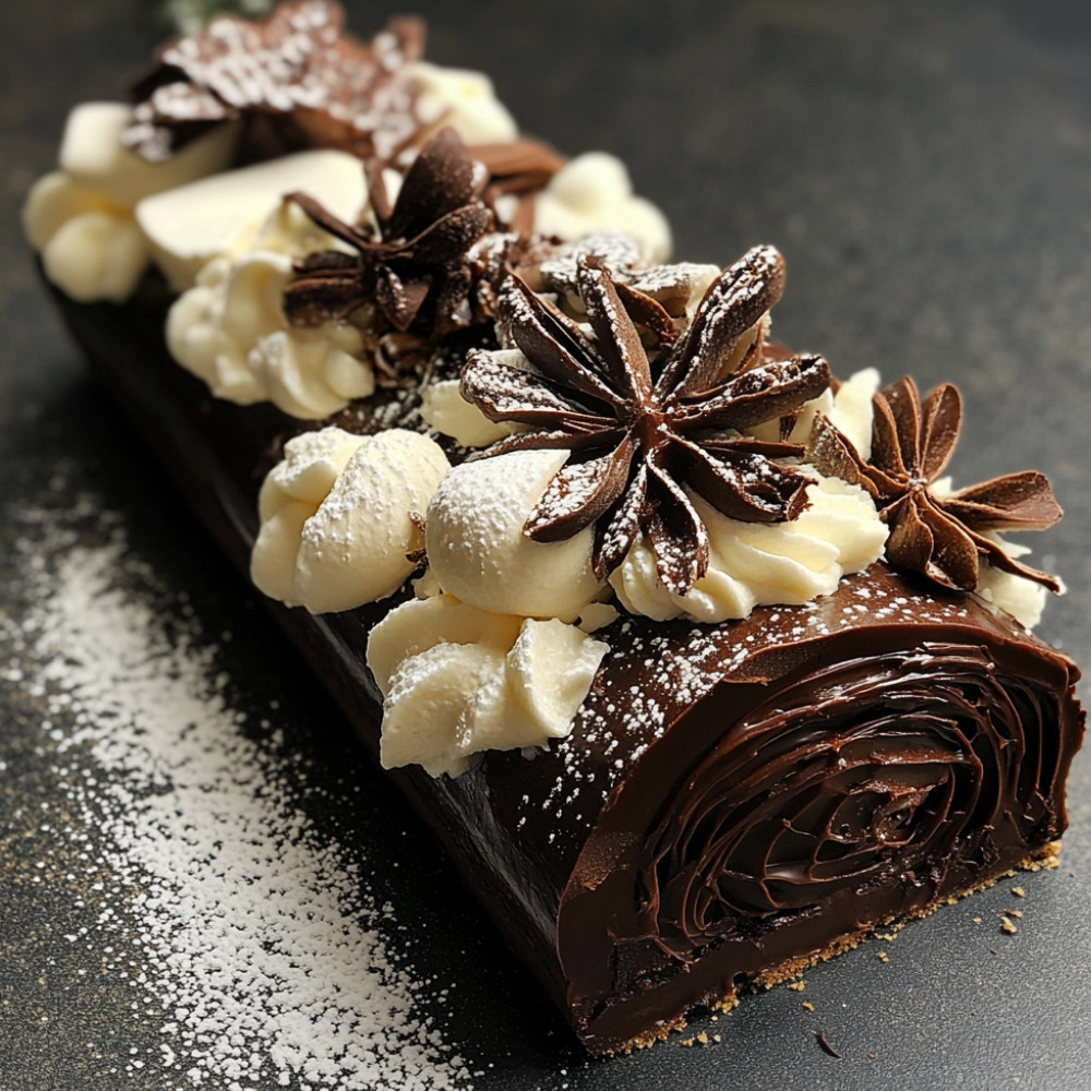 Tradycyjna bûche czekoladowa