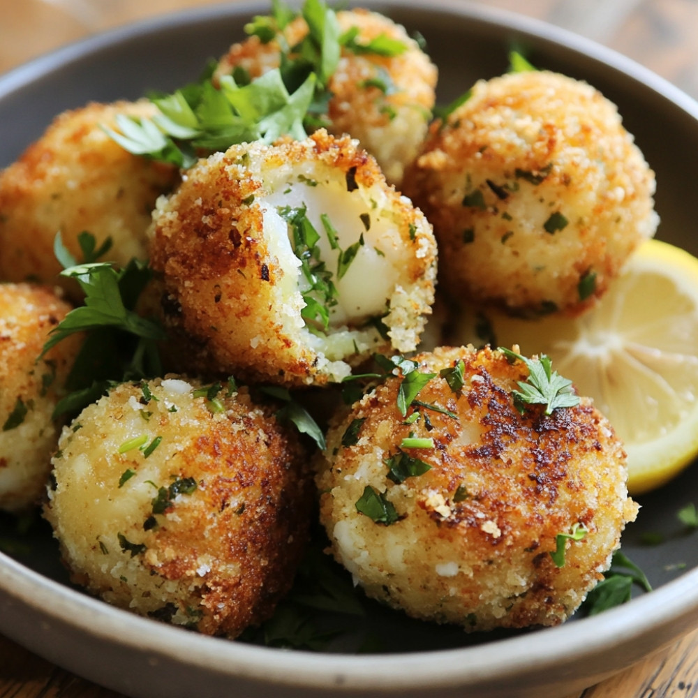 Boulettes de poisson aux herbes et citron confit
