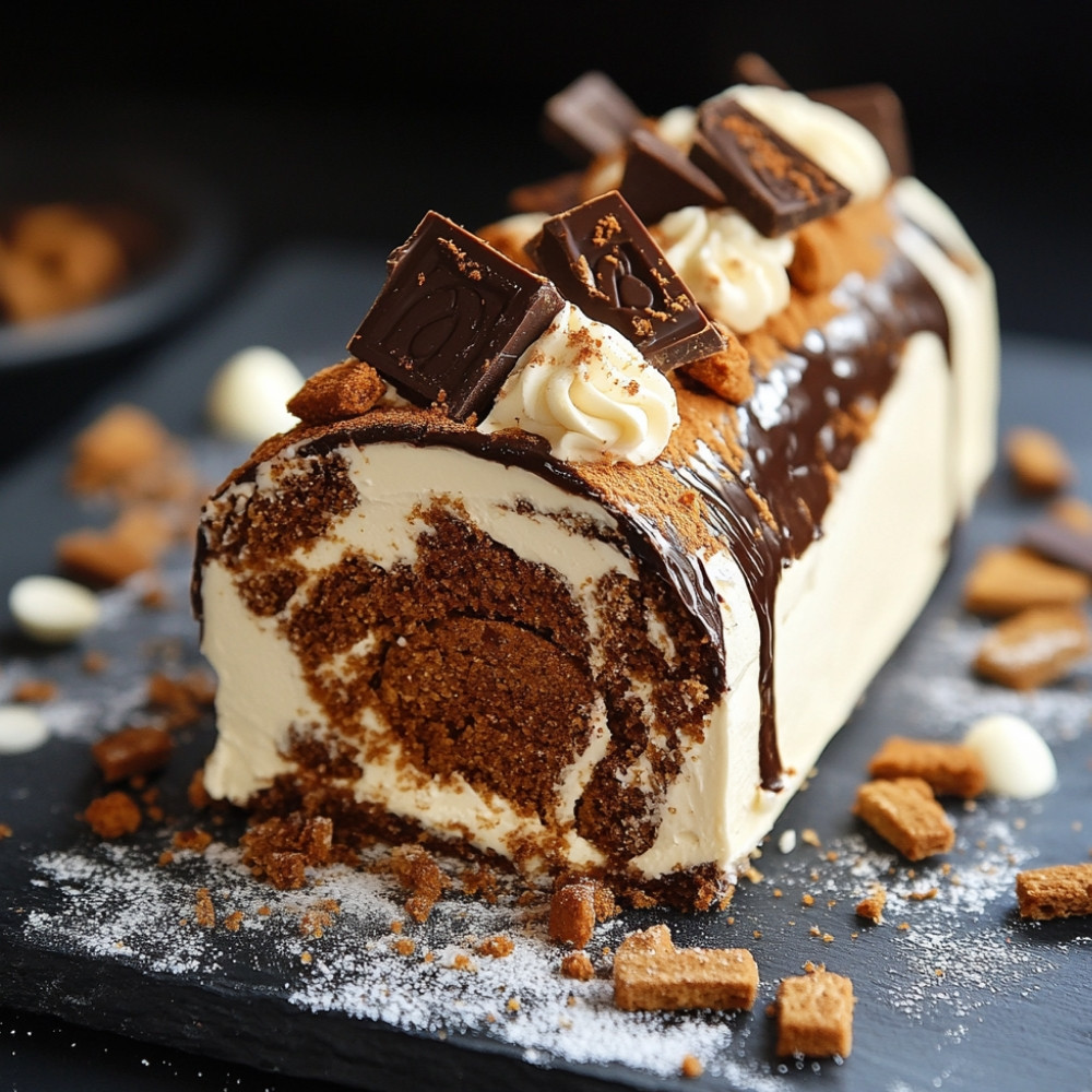 Bûche aux spéculoos