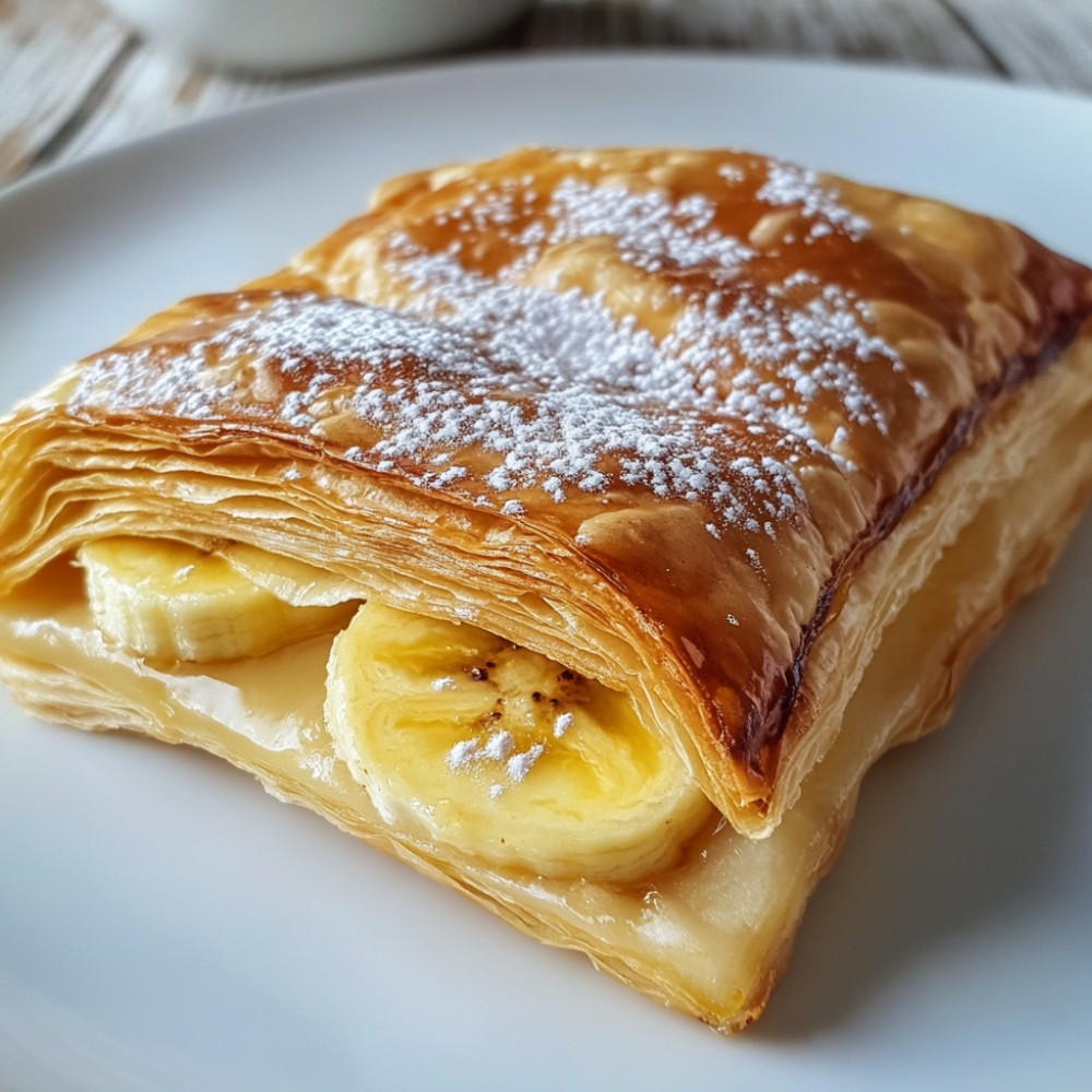 Ciasto francuskie z bananem i kawą z mlekiem Nescafé Dolce Gusto