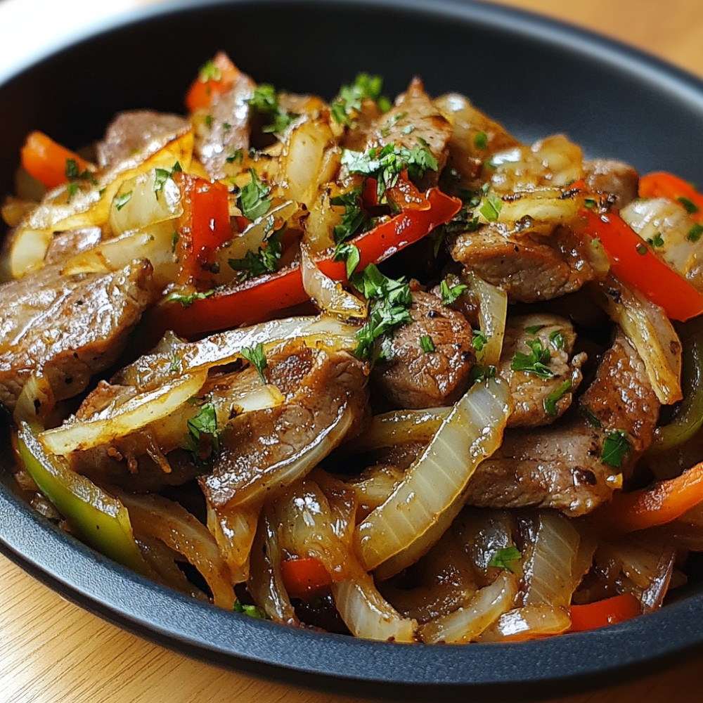 Fajita z zielonej kapusty i paskami antrykotki