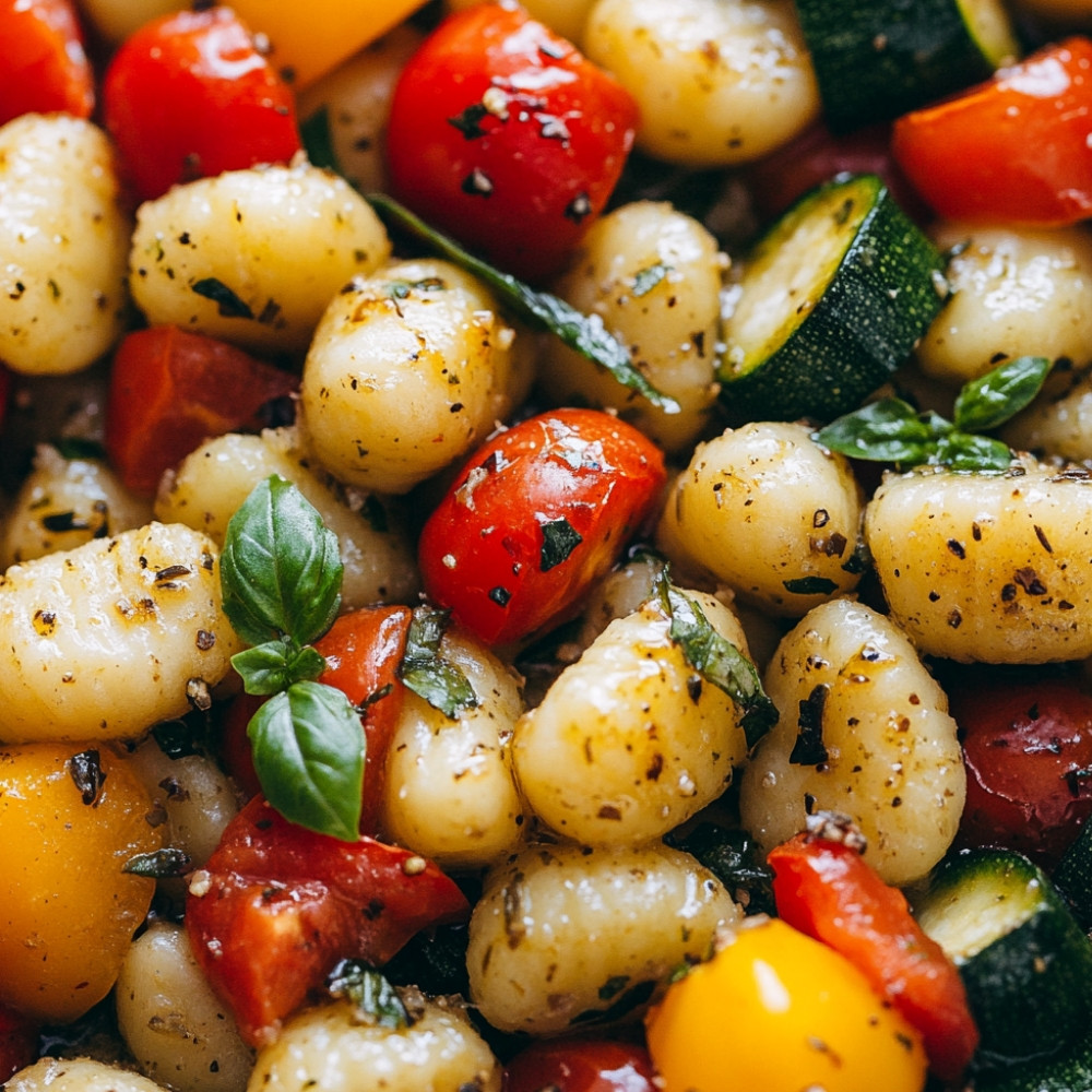 Gnocchi i warzywa na blaszce