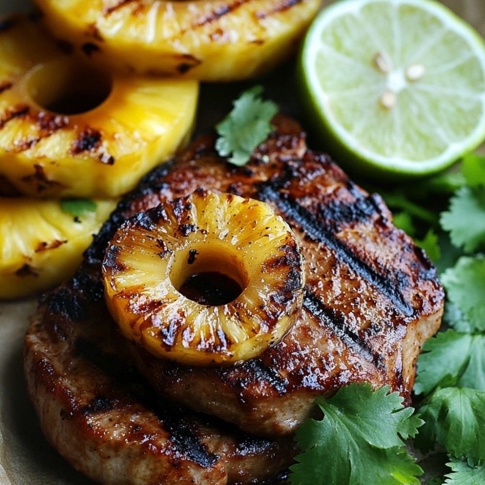 Grillowane wieprzowina z ananasem