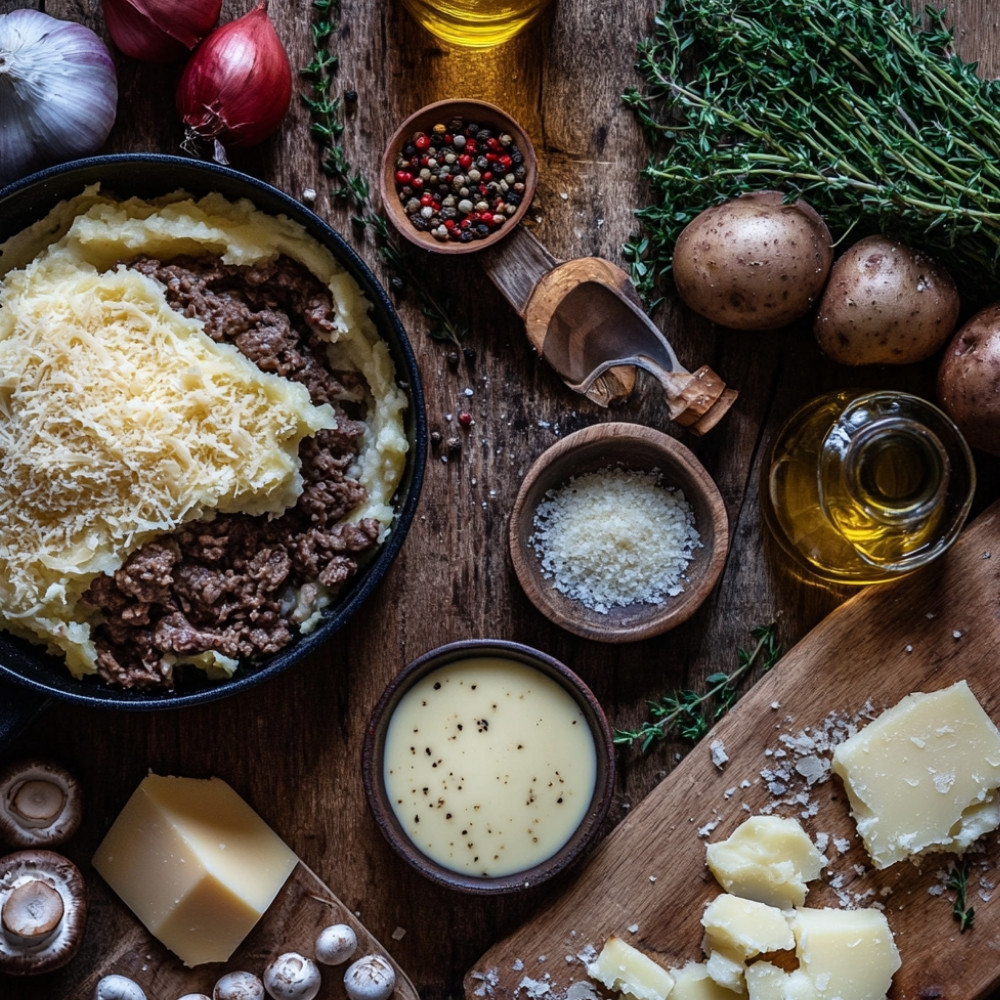 Hachis parmentier z wołowiną i grzybami