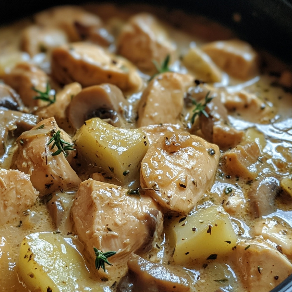 Kremowy gulasz z kurczaka