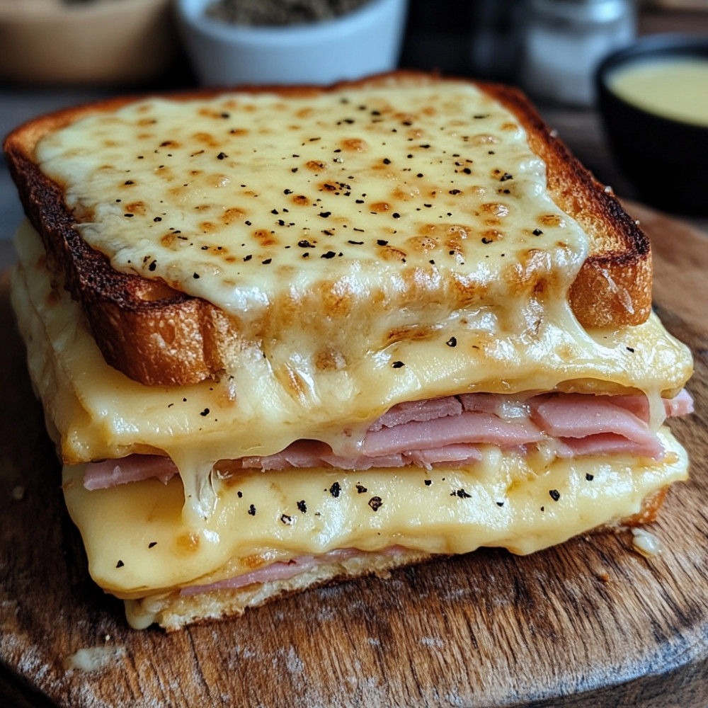 Krokiet monsieur z gotowaną szynką