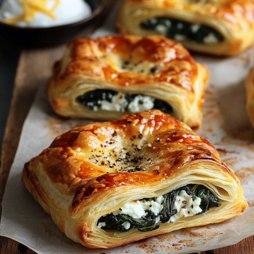 Małe bułeczki zapiekane z ricottą i szpinakiem