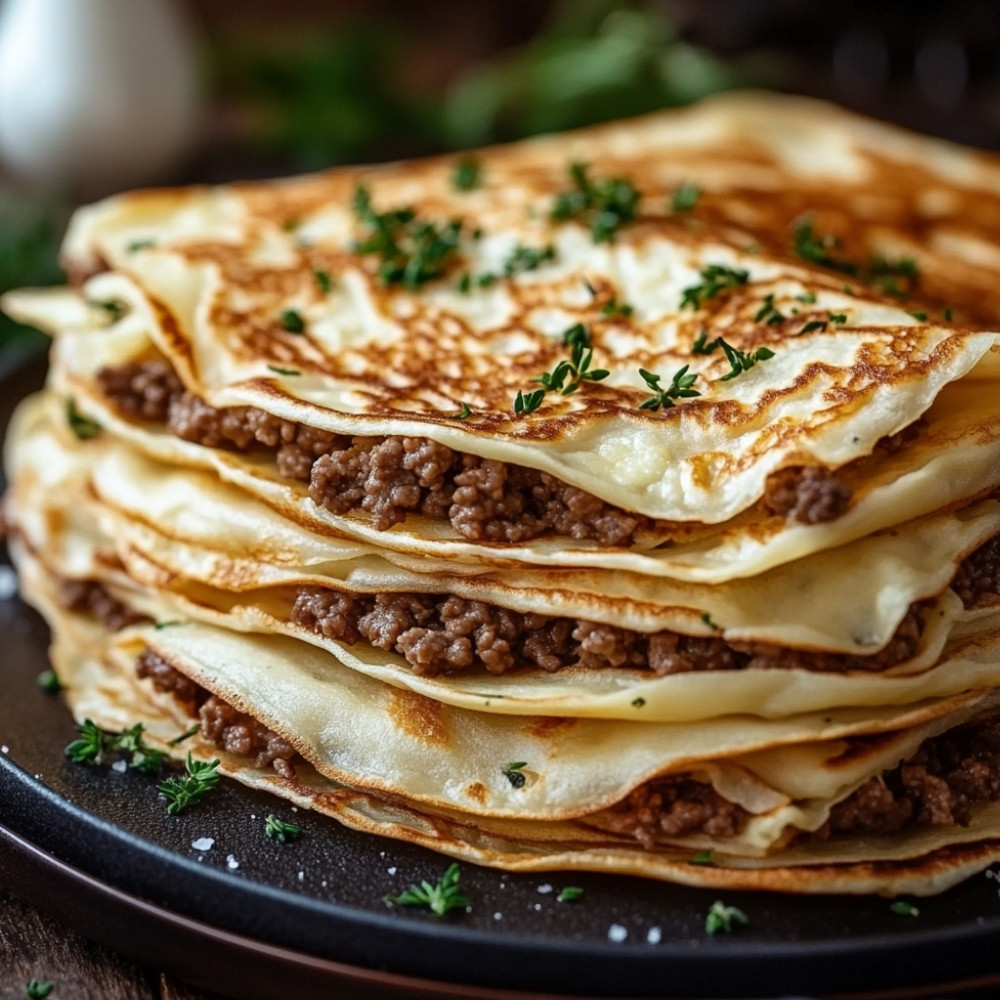 Naleśniki zapiekane z wołowiną