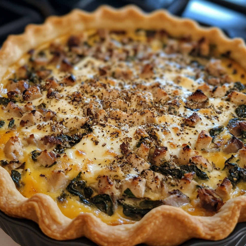 Quiche z boćwiną i serem kozim