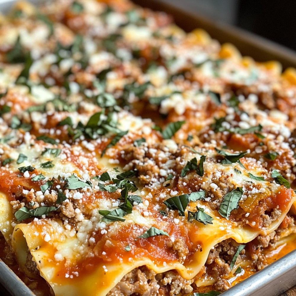 Roladki lasagne z kiełbasą