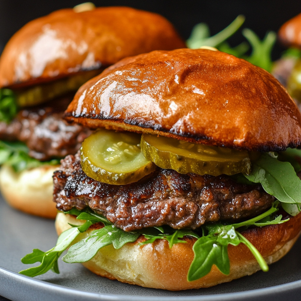 Slider z rostbefem na bułeczkach brioche