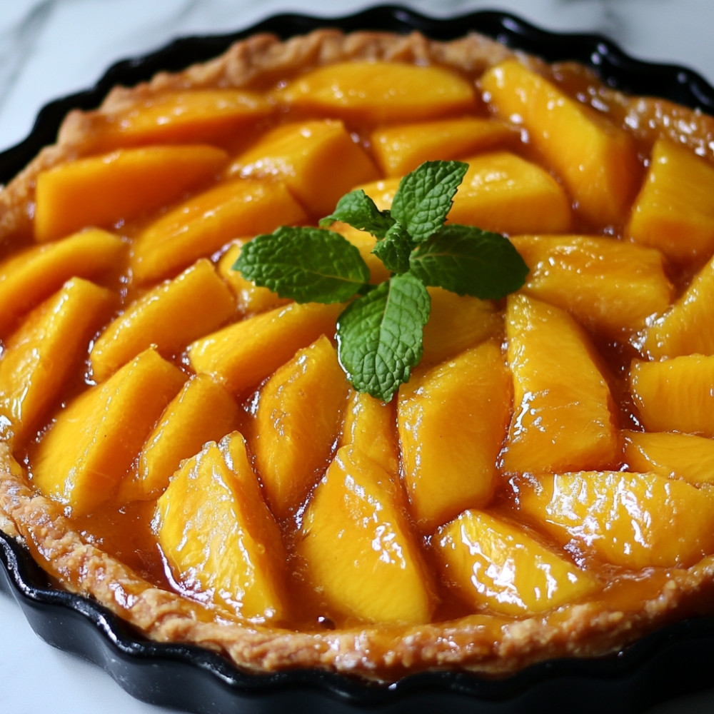 Tarte Tatin z mango i mascarpone z miętą