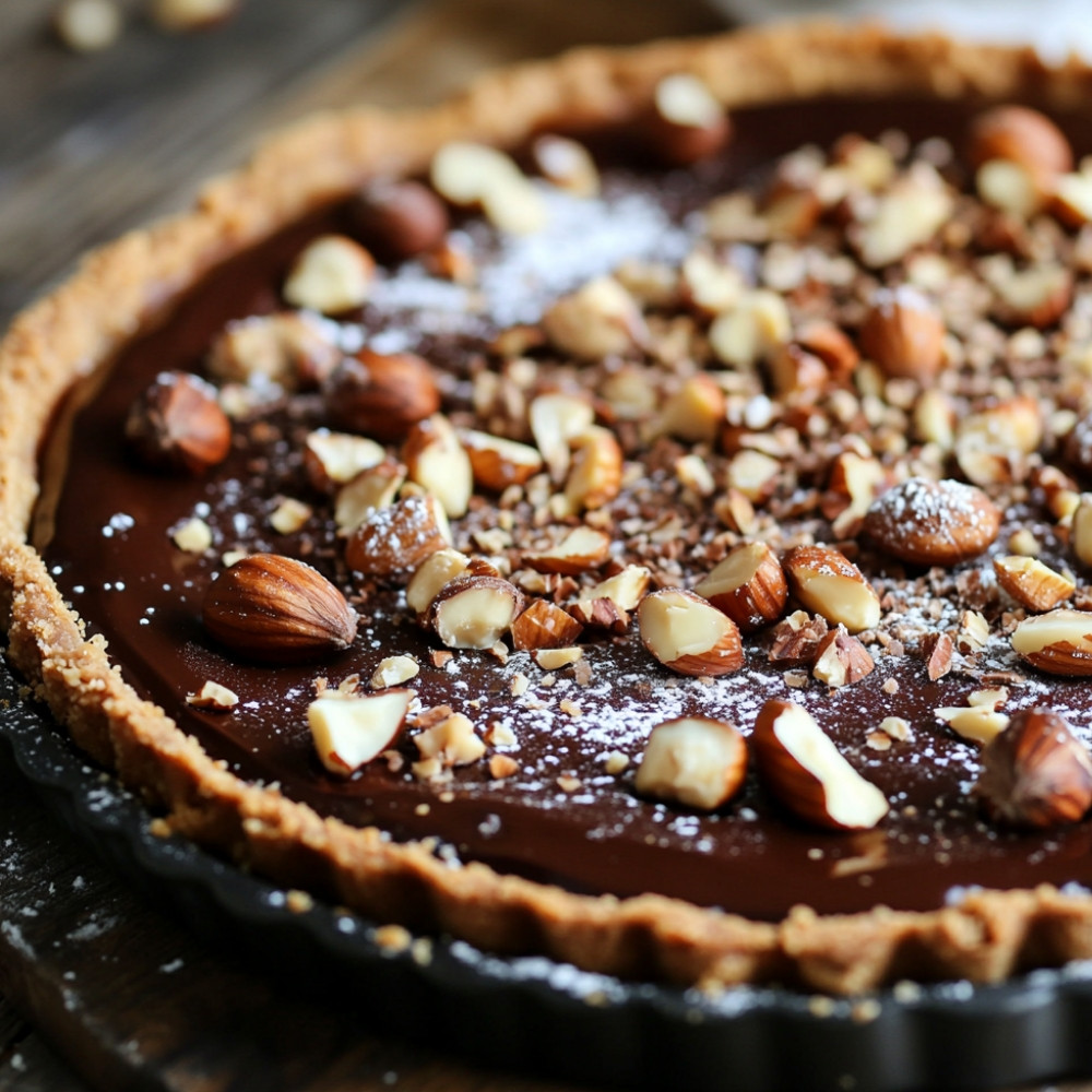 Tarte chocolat noisette