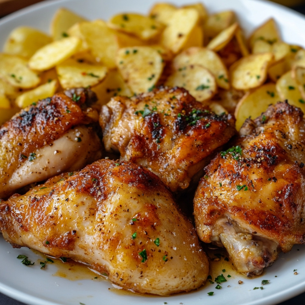 Udka kurczaka z chipsami