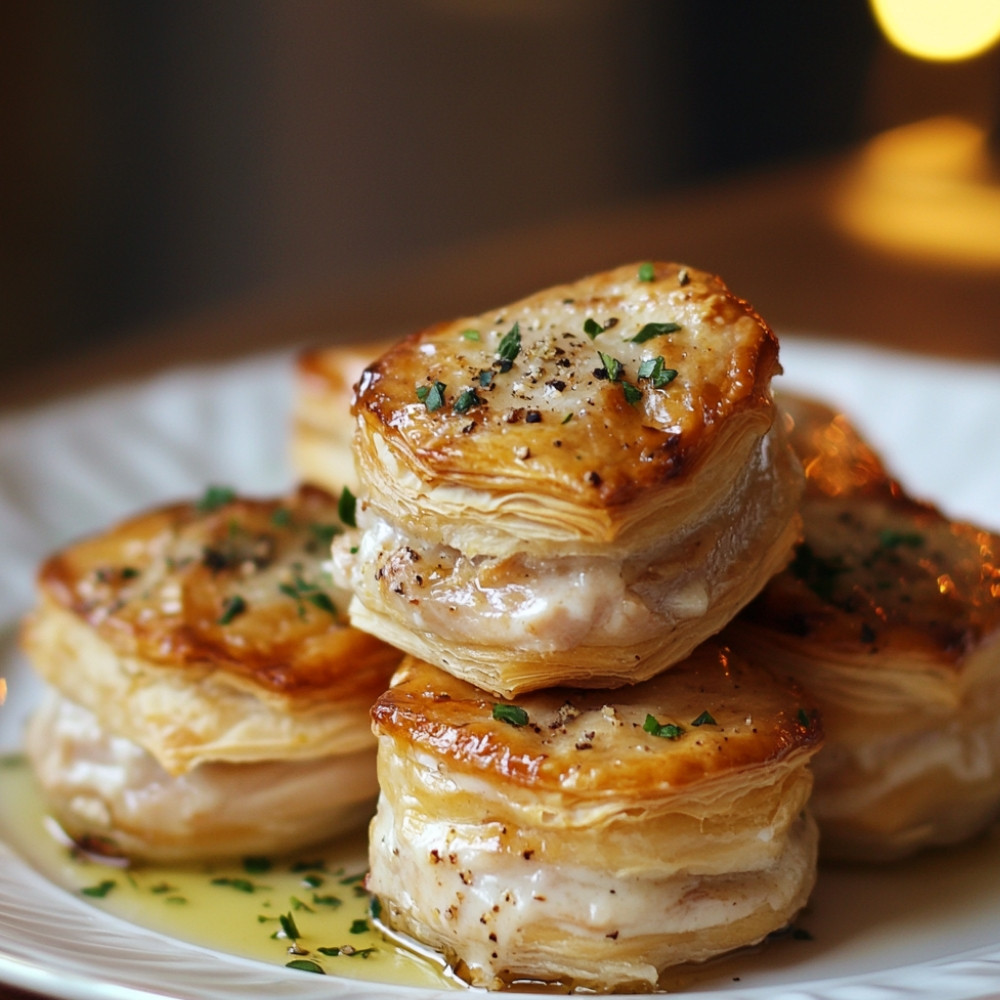 Vol-au-vent z indykiem w sosie białego wina i parmezanem