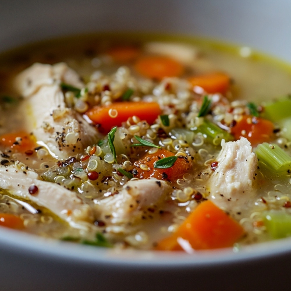 Zupa z kurczaka i quinoa