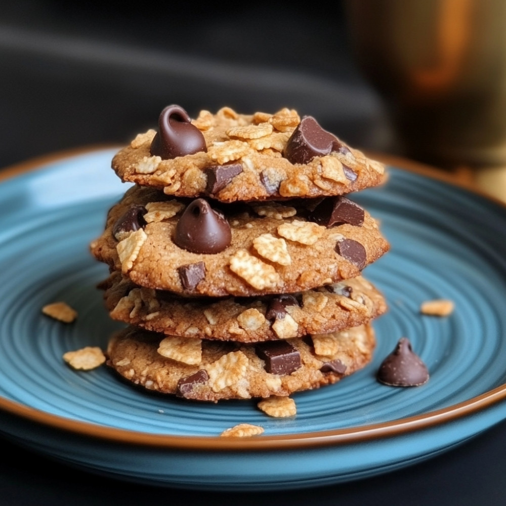 Ciasteczka czekoladowe z płatkami kukurydzianymi