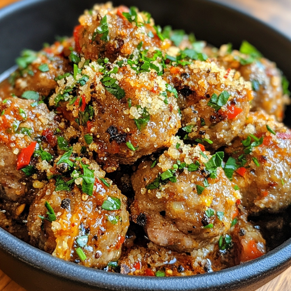 Boulettes de porc sauce chili et Dijon à la mijoteuse