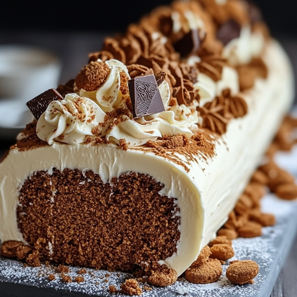 Bûche aux spéculoos