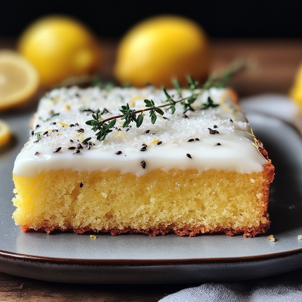 Ciasto cytrynowe z tymiankiem i jogurtem