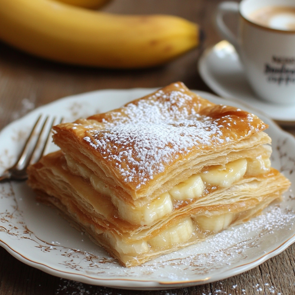 Ciasto francuskie z bananem i kawą z mlekiem Nescafé Dolce Gusto