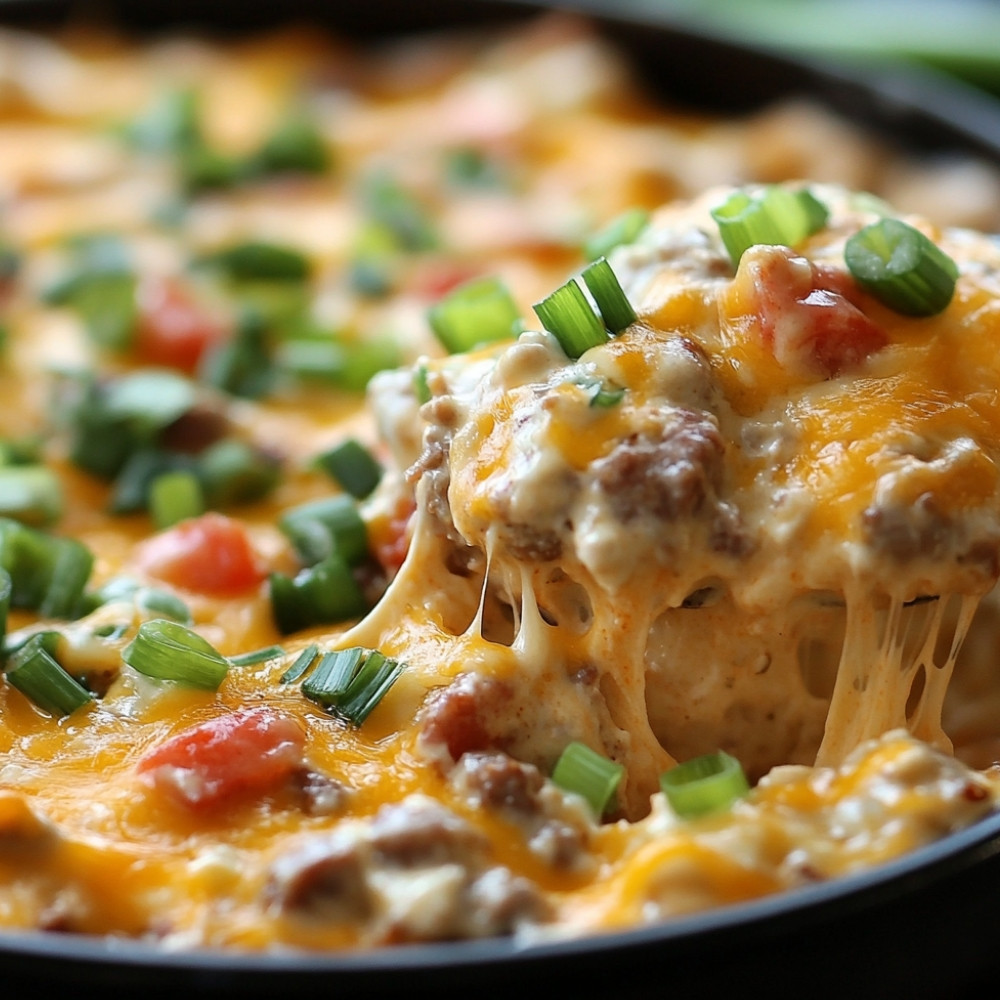 Dip z sera i kiełbasy