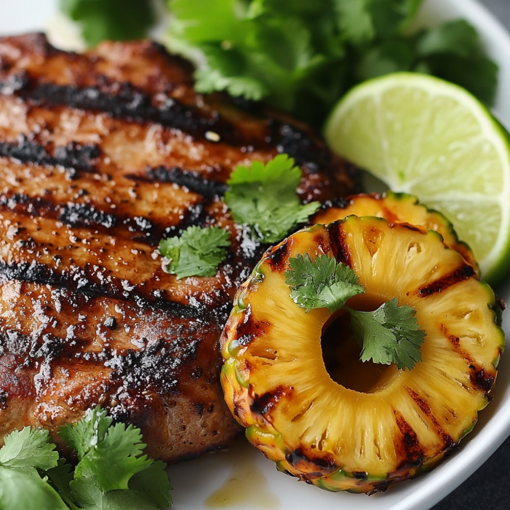 Grillowane wieprzowina z ananasem