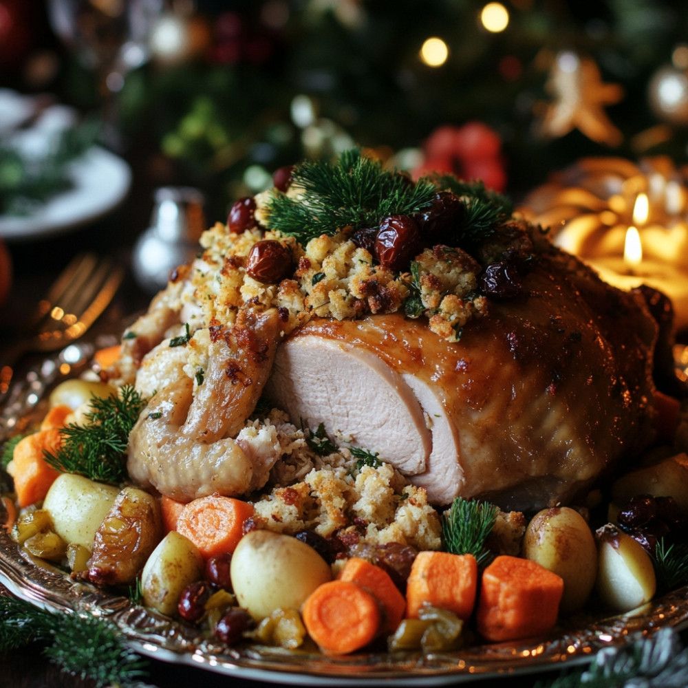 Indyk faszerowany na Święta