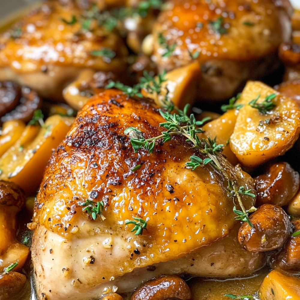 Kurczak z girolles i chanterelles