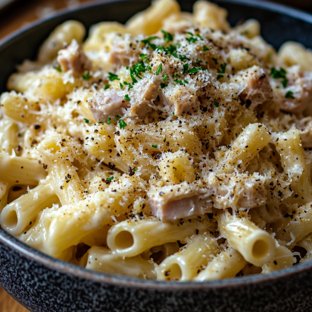 Makaron kremowy z tuńczykiem