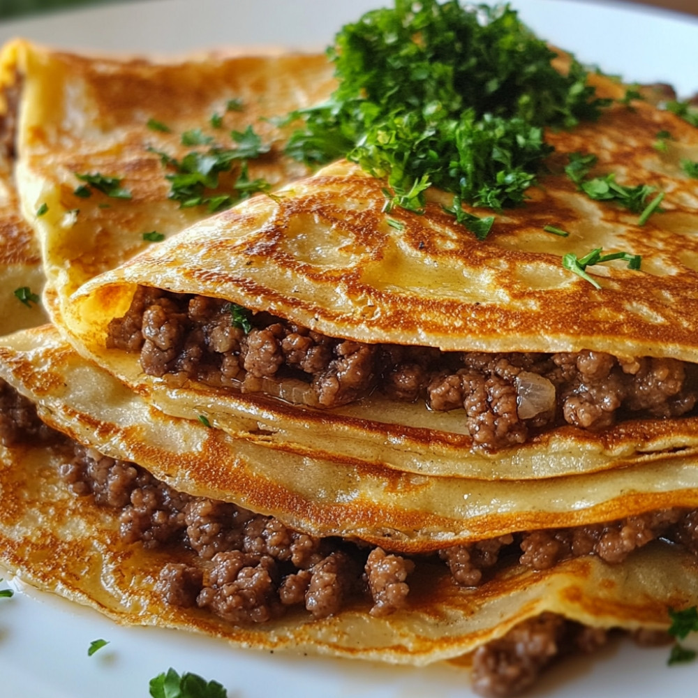 Naleśniki zapiekane z wołowiną