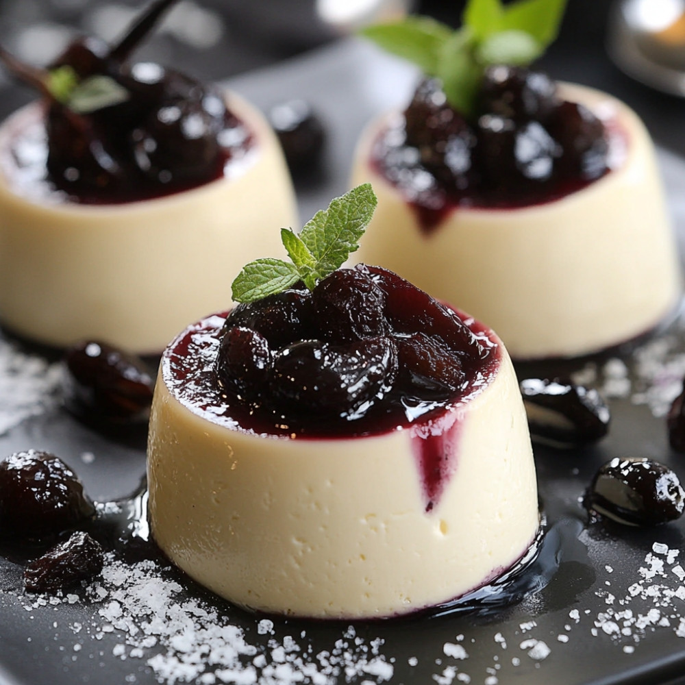 Panna cotta z suszonymi śliwkami