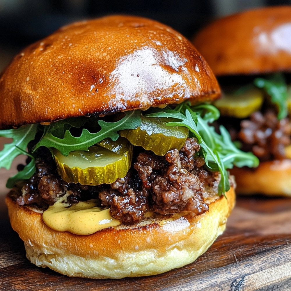 Slider z rostbefem na bułeczkach brioche