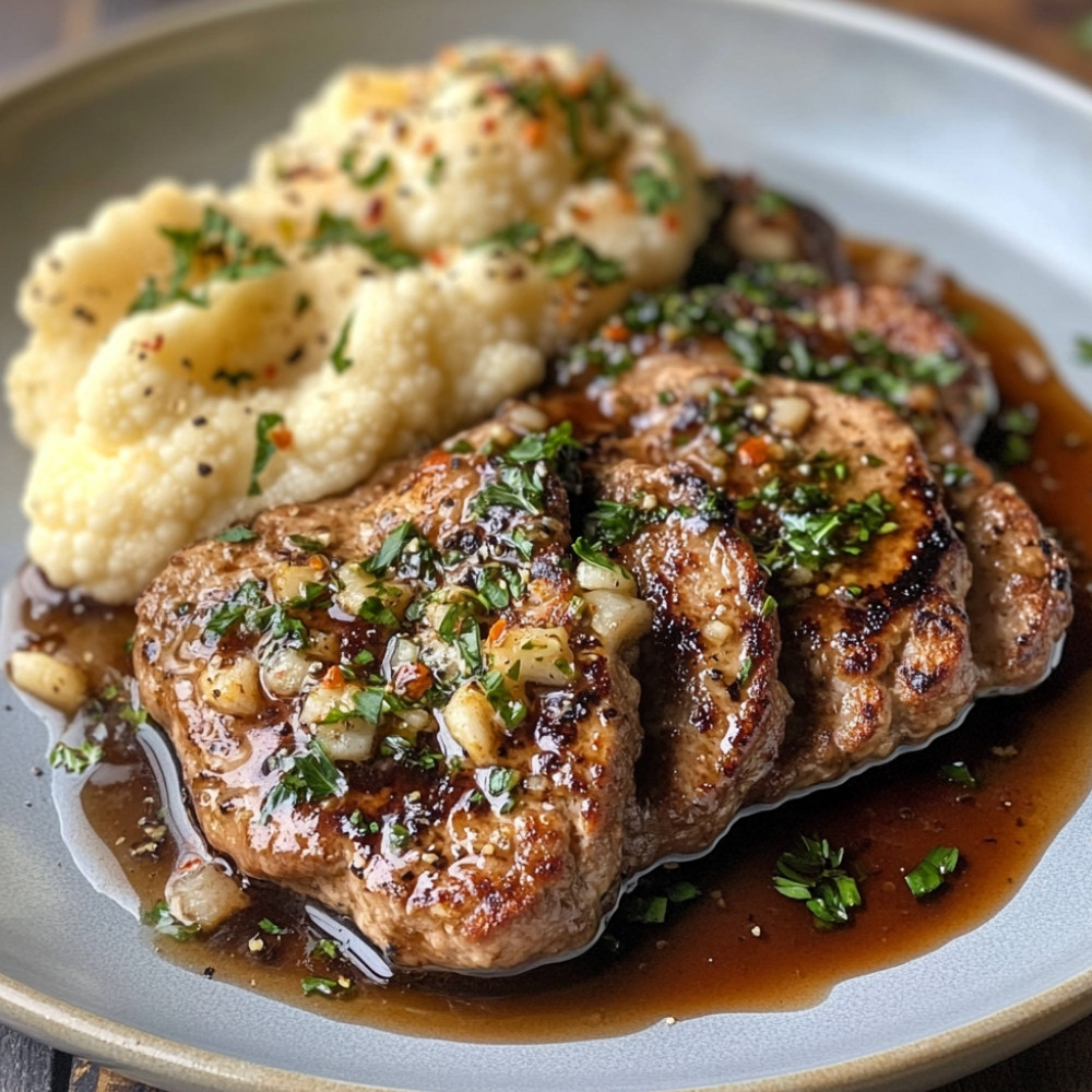 Steak z kalafiora i puree z kalafiora